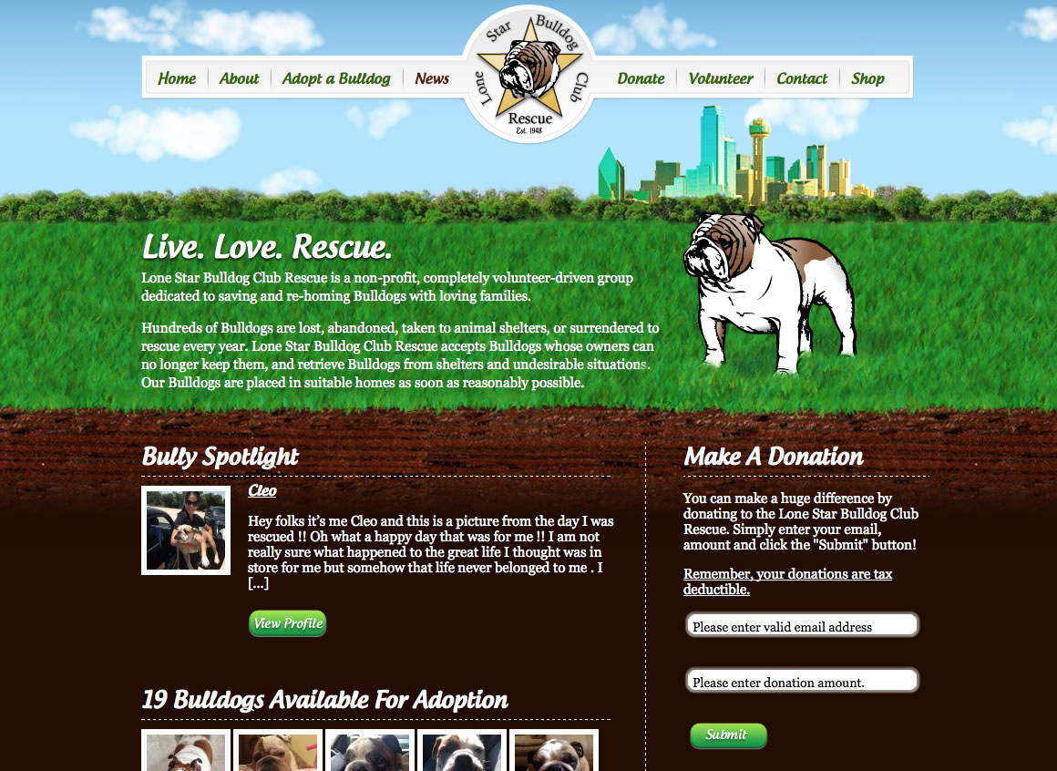 Lone Star Bulldog Club Rescue Desktop Experience